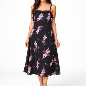 City Chic Holiday Romance Floral Print Fit & Flare Dress Size 14